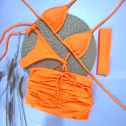 Kit Saia + Top Cortininha + Calcinha Laço Malibu