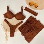 Conjunto Biquíni Feminino Meia Taça Ibiza Marrom