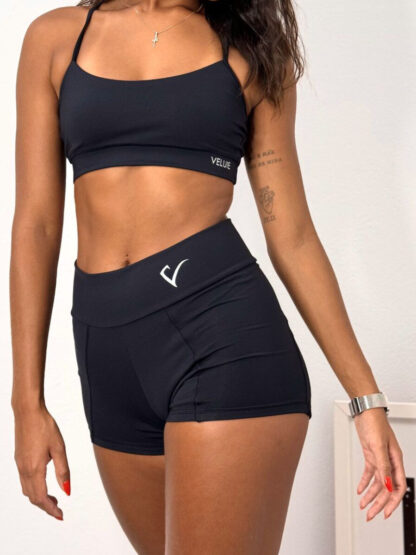 Conjunto Cross Top Cross + Shorts Recorte_Preto