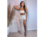 Conjunto Biquíni Tomara Que Caia Calcinha Hot Pant Tricot Ísis Off-White - Imagem 2