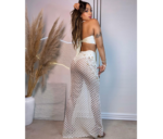 Conjunto Biquíni Tomara Que Caia Calcinha Hot Pant Tricot Ísis Off-White - Imagem 4