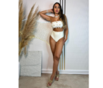 Conjunto Biquíni Tomara Que Caia Calcinha Hot Pant Tricot Ísis Off-White - Imagem 4