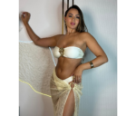Conjunto Biquíni Tomara Que Caia Calcinha Asa Delta + Saída Ísis Off-White - Imagem 6