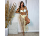 Conjunto Biquíni Tomara Que Caia Calcinha Asa Delta + Saída Ísis Off-White - Imagem 2
